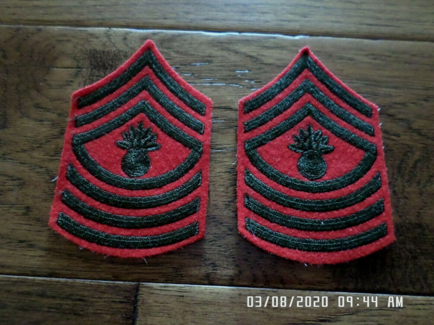 MARINE CORPS MASTER GUNNERY SGT PATCHES FEMALE SERVICE DRESS UNIFORM CHEVRON