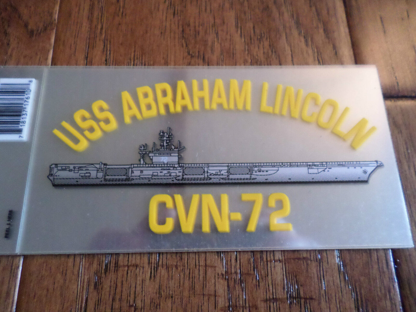 U.S MILITARY NAVY USS ABRAHAM LINCOLN  CVN-72  WINDOW DECAL BUMPER STICKER.