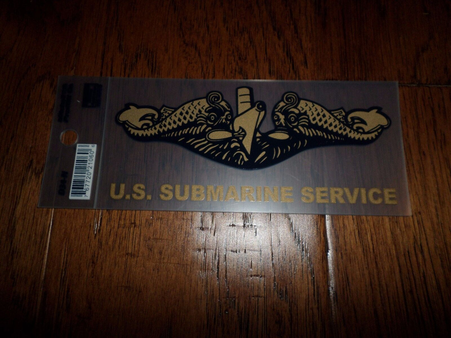 U.S MILITARY NAVY GOLD OFFICERS SUBMARINE WINDOW DECAL STICKER 5.5" X 3" INCHES