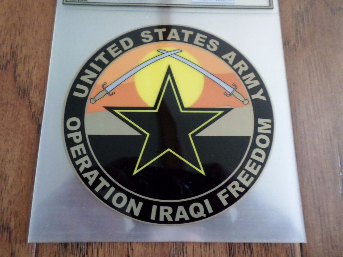 Army Window Sticker U.S MILITARY ARMY OPERATION IRAQI FREEDOM WINDOW DECAL BUMPER STICKER ...