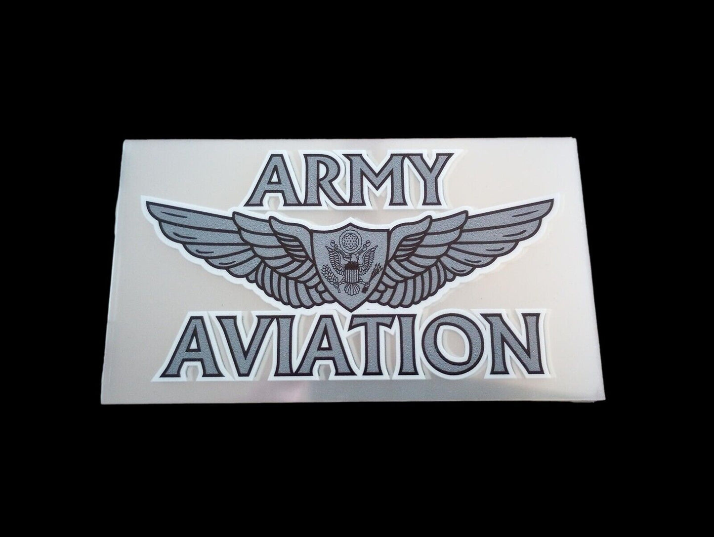 U.S MILITARY ARMY AVIATION WINGS BADGE WINDOW DECAL STICKER 5" X 2.75"