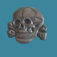 SKULL AND BONES HAT PIN LAPEL DOUBLE POST PIN NEW IN BAGS