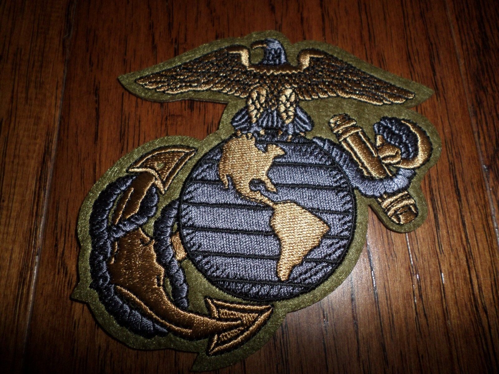 USMC Plate Carrier Flak Patch - Eagle Globe and Anchor Graphic (Filled Globe) Olive Drab | Tactical Gear Junkie