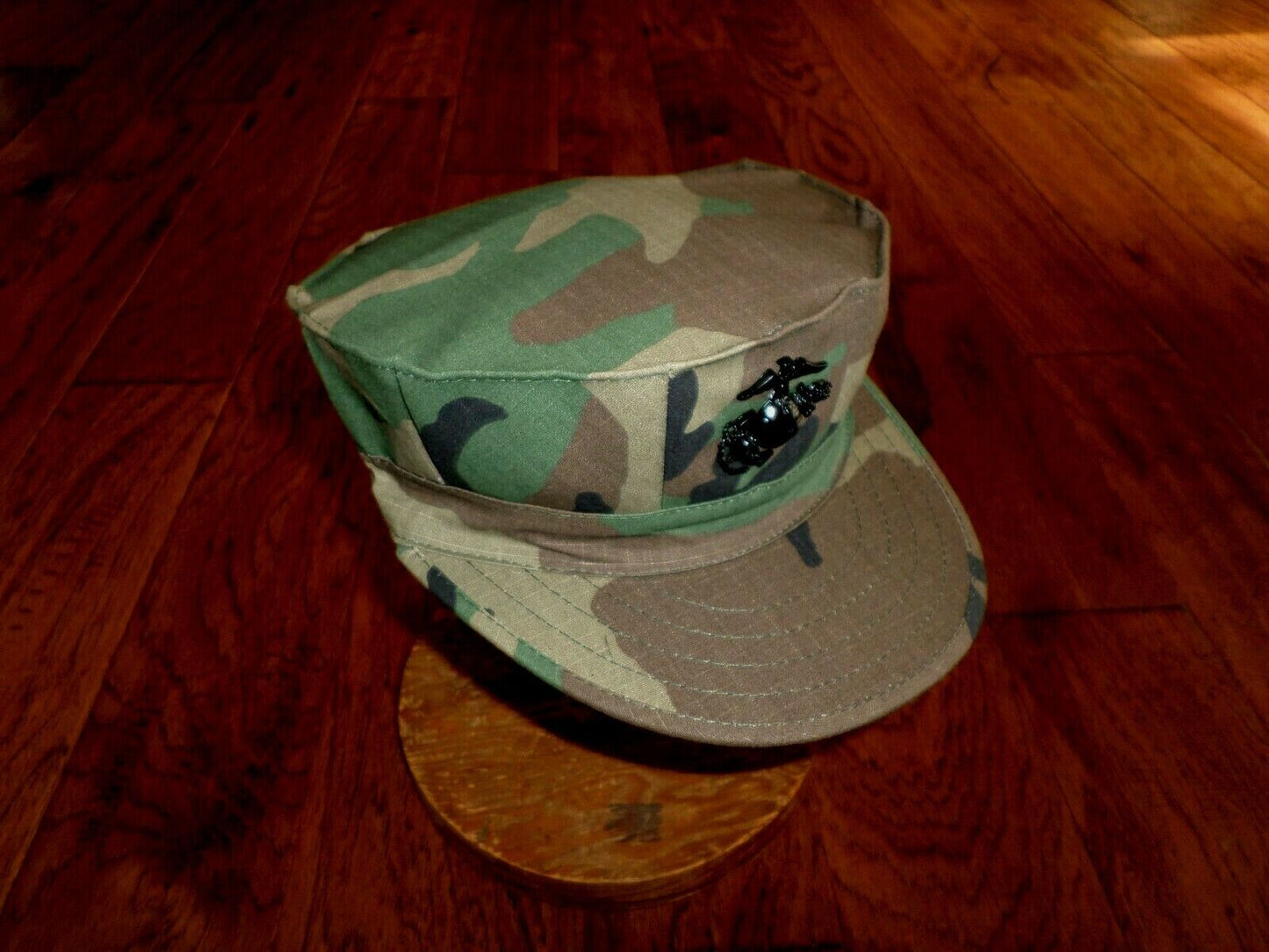 MARINE CORPS STYLE UTILITY HAT U.S.M.C WOODLAND CAP SIZE MEDIUM 7 1/4