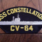 USS CONSTELLATION CV-64 U.S NAVY SHIP HAT PATCH CARRIER USA MADE HEAT TRANSFER