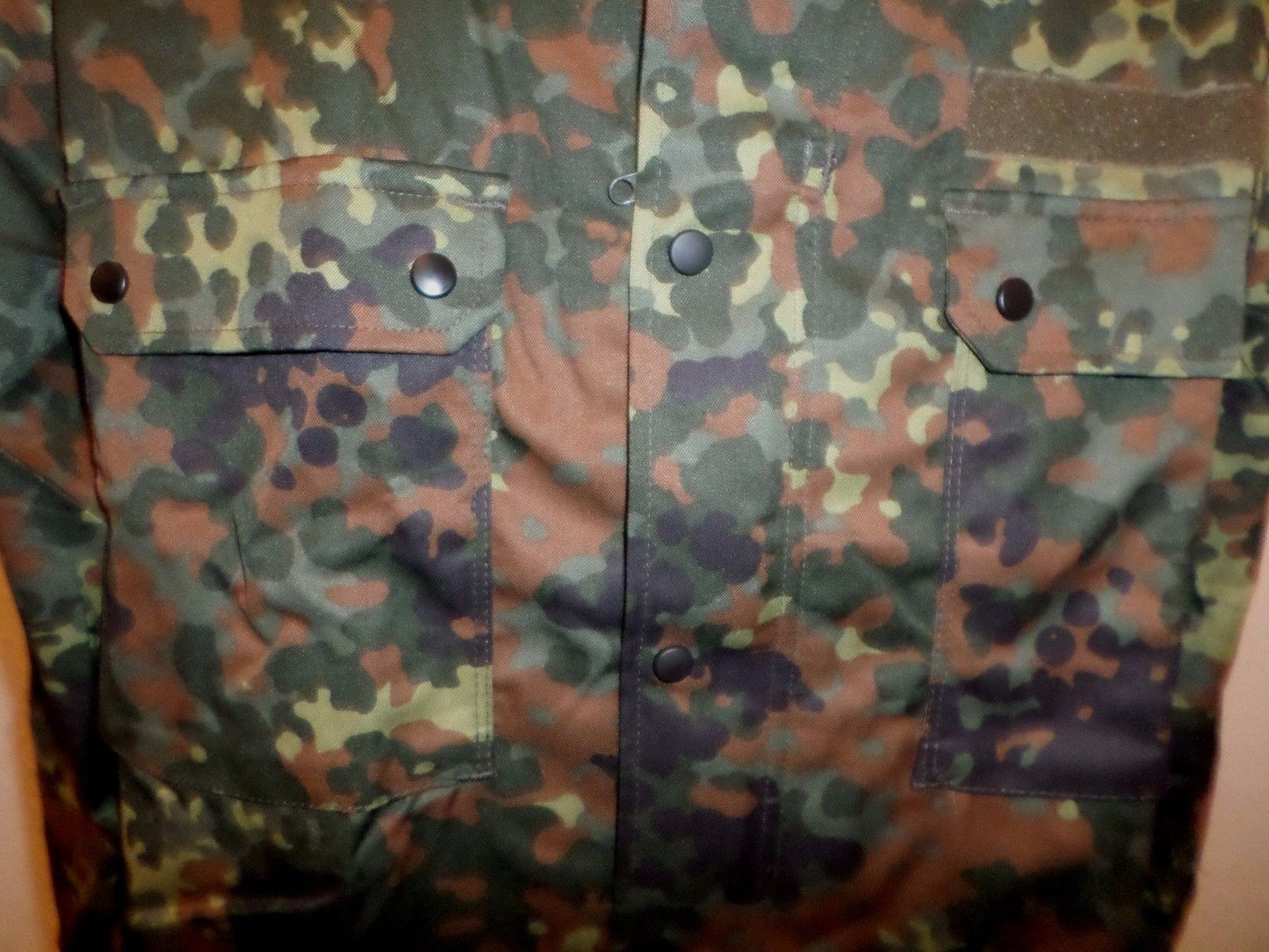 NEW GERMAN ARMY ISSUE FLECKTARN FLECK CAMOUFLAGE SHIRT/JACKET SIZE 44" LARGE