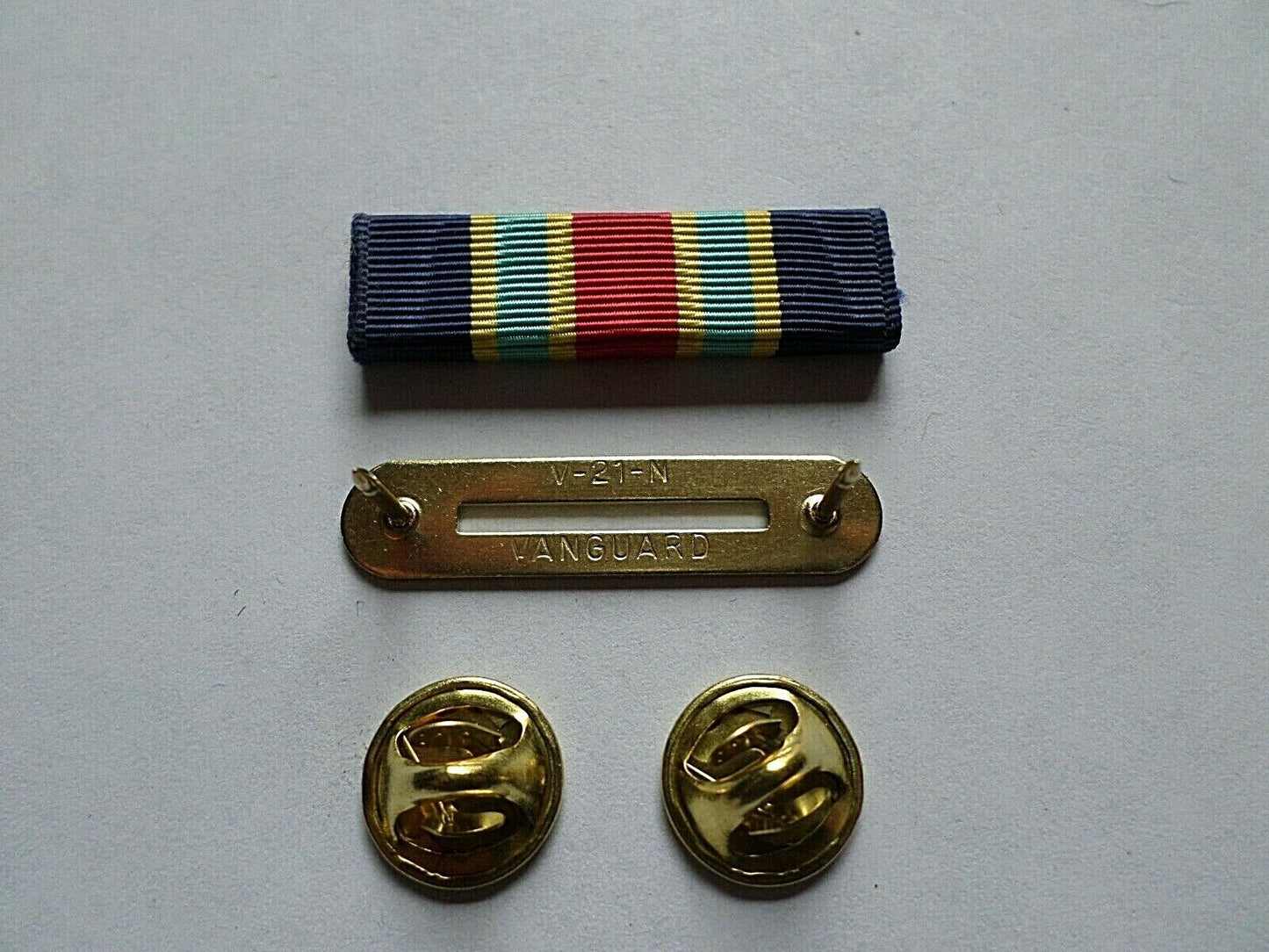 NAVY FLEET MARINE FORCE RIBBON WITH BRASS RIBBON HOLDER US MILITARY VETERAN