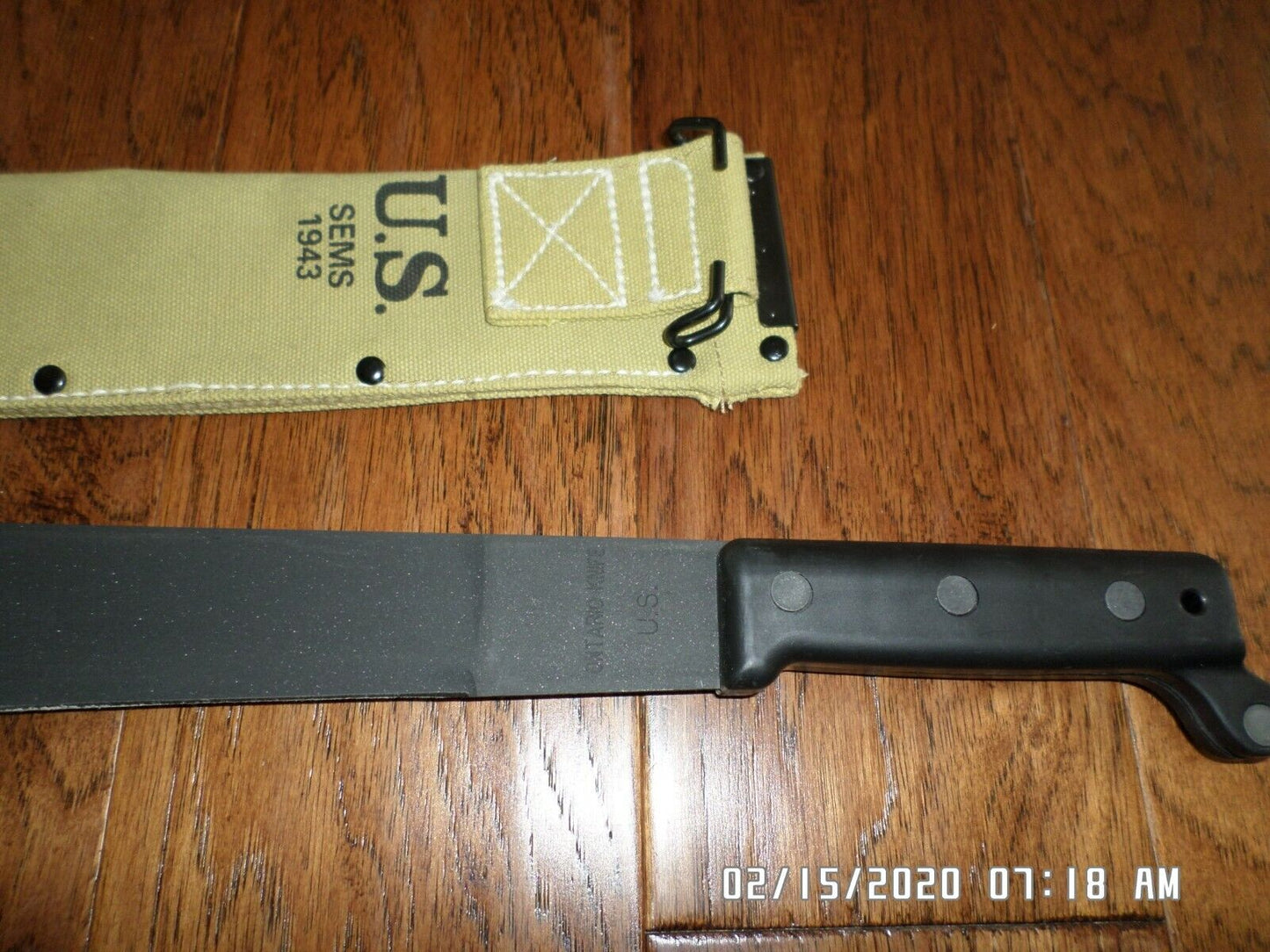 WWII REPRODUCTION MACHETE AND SHEATH U.S MILITARY M-1942 ARMY MARINE CORPS