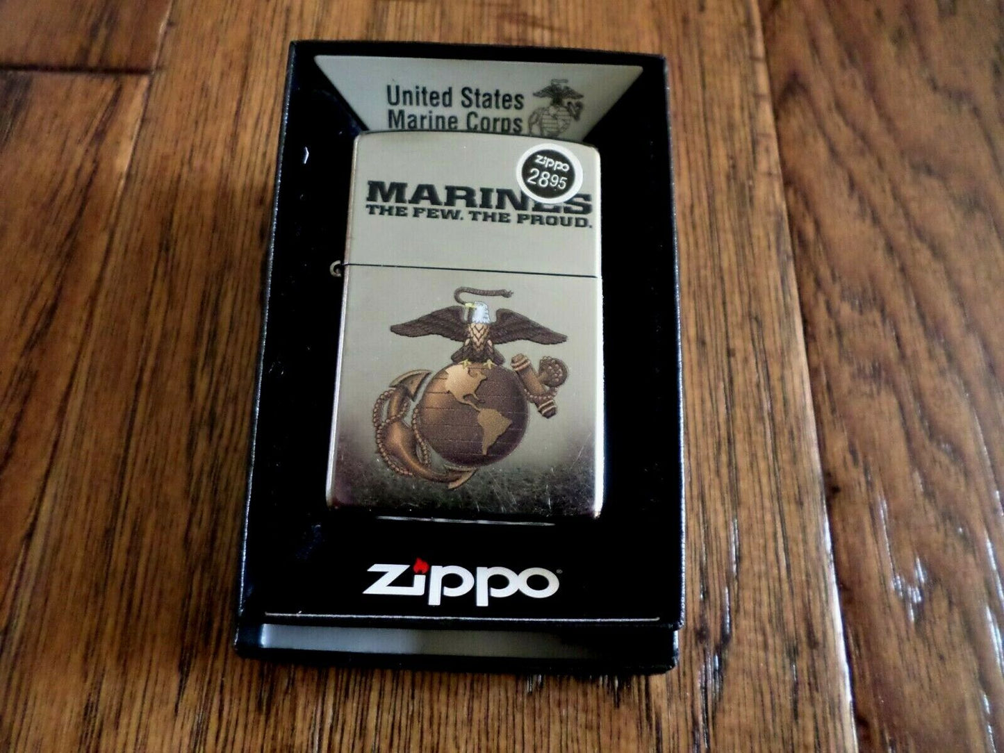 MARINE CORPS CHROME ZIPPO OFFICIAL LICENSED LIGHTER U.S MILITARY USMC USA MADE