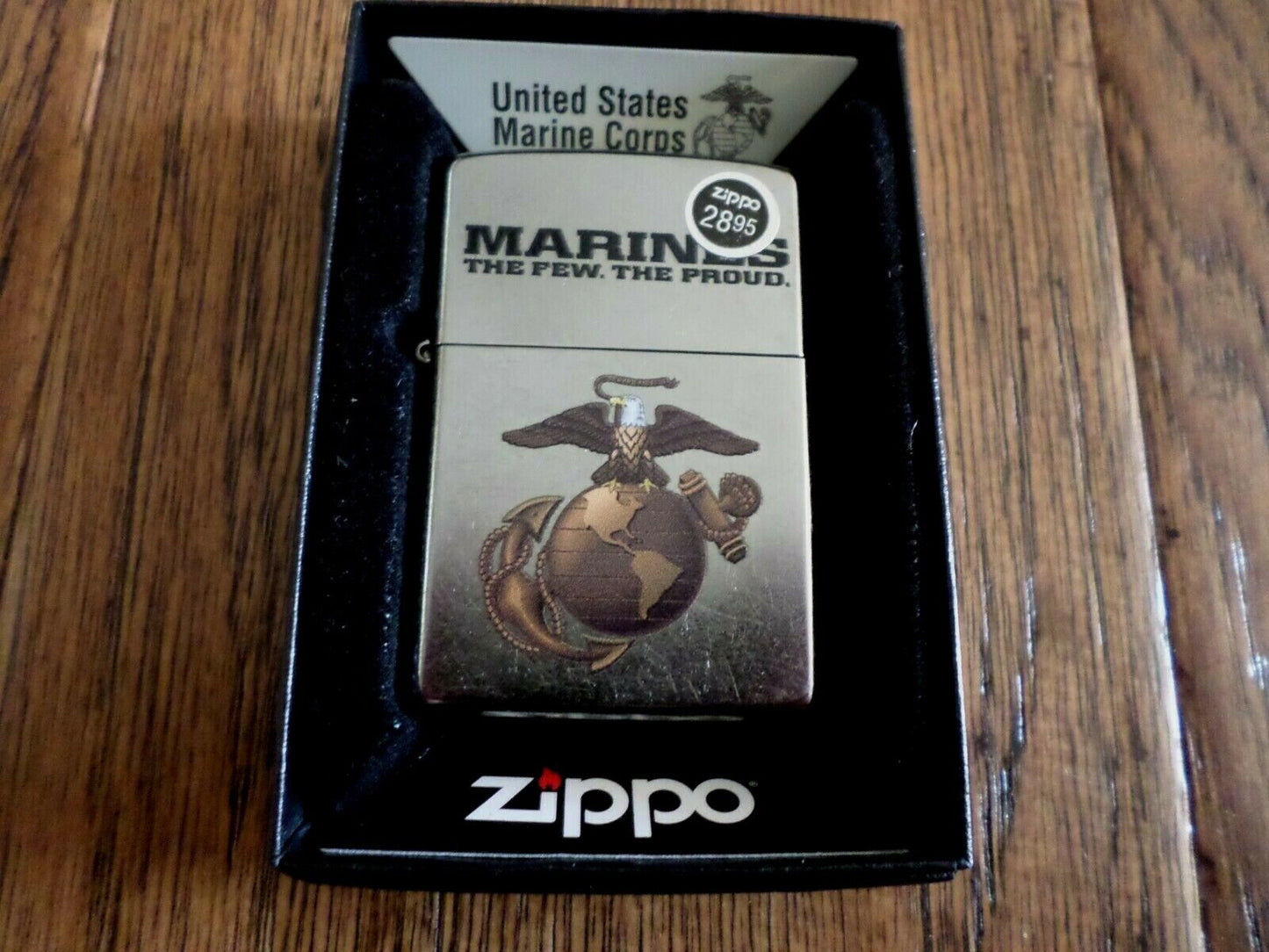 MARINE CORPS CHROME ZIPPO OFFICIAL LICENSED LIGHTER U.S MILITARY USMC USA MADE