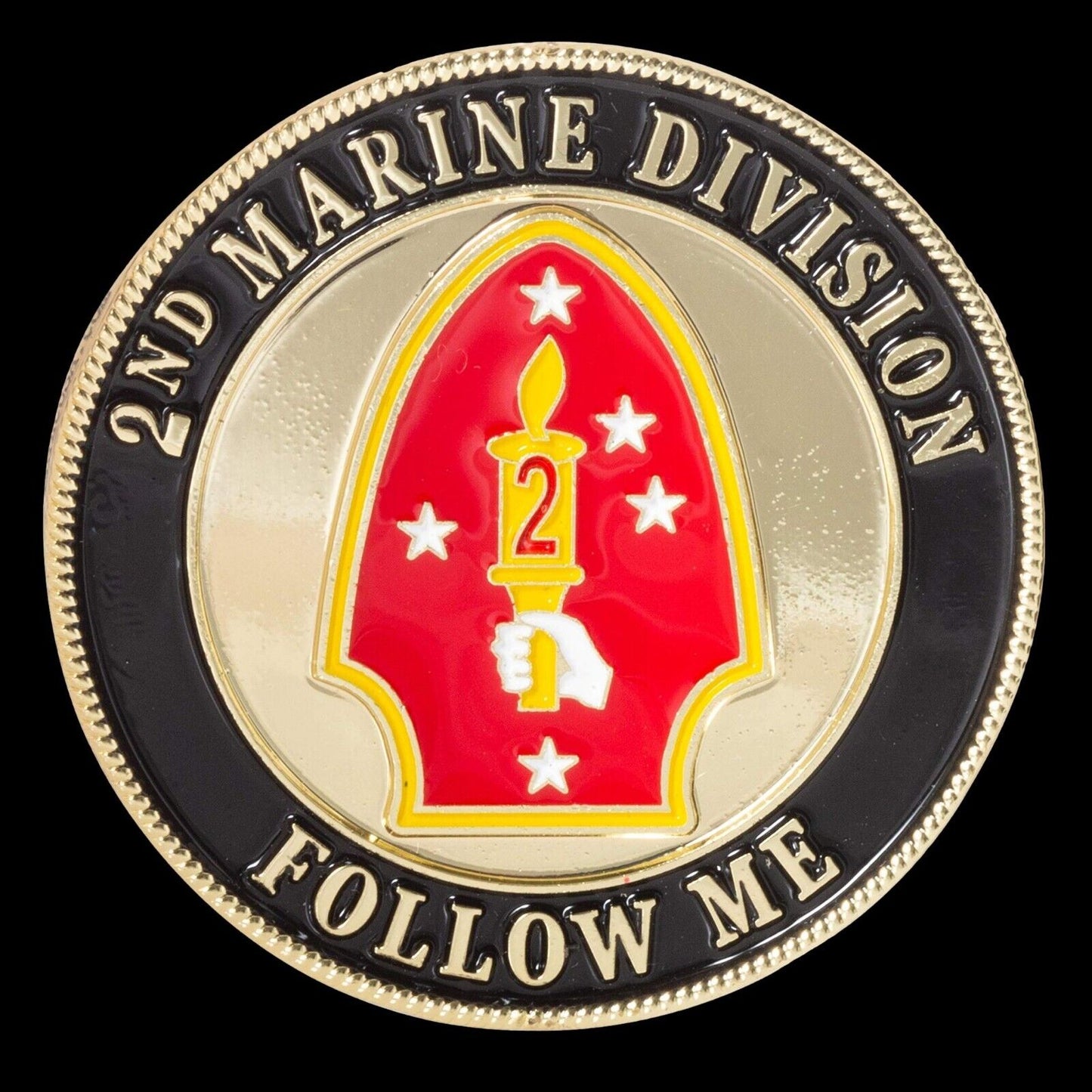 U.S MARINE CORPS 2nd DIVISION CHALLENGE COIN NEW IN PACKAGE COLLECTOR'S SERIES