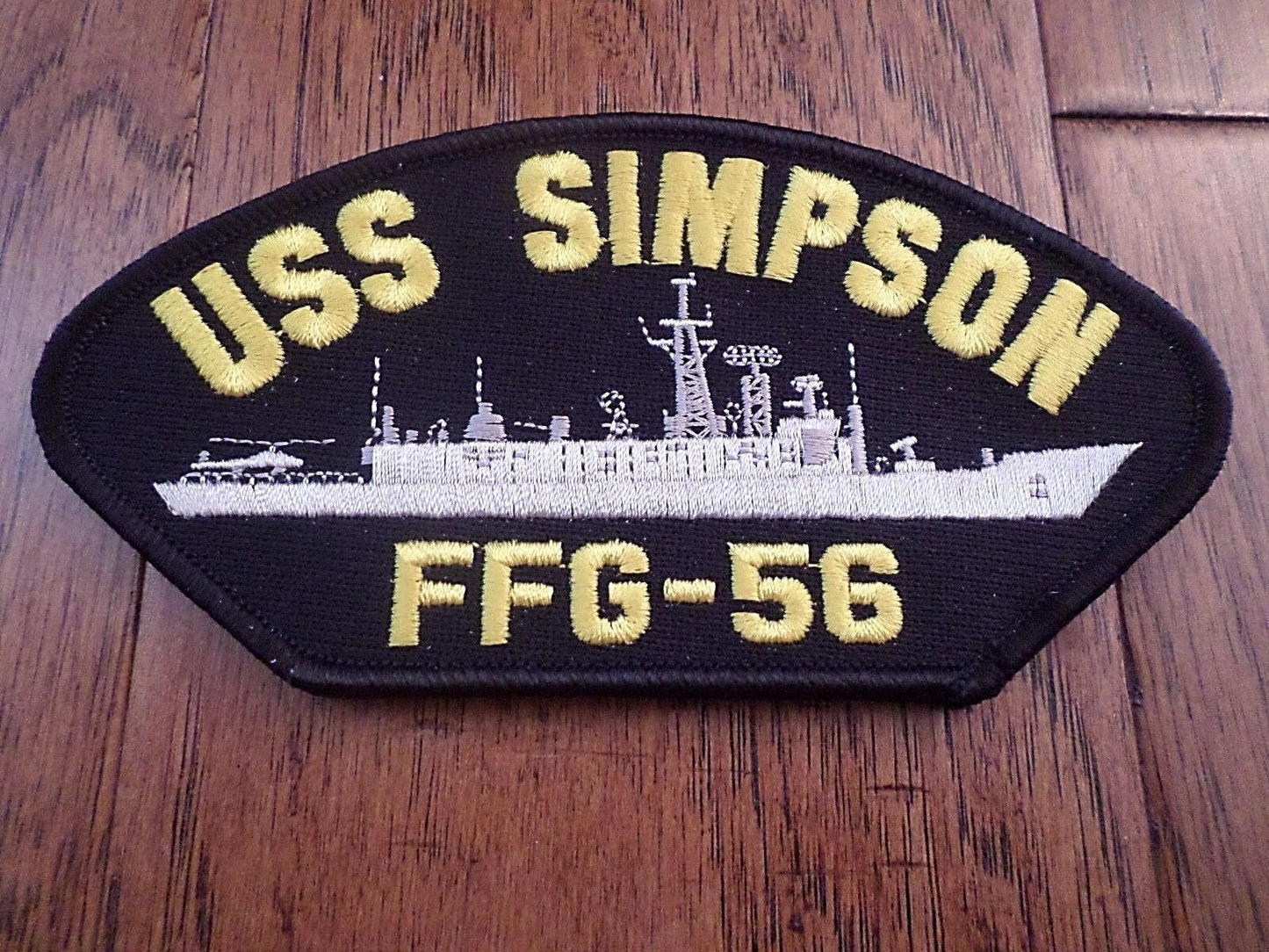 U.S NAVY SHIP HAT PATCH USS SIMPSON FFG-56 EMBROIDERED PATCH U.S.A MADE