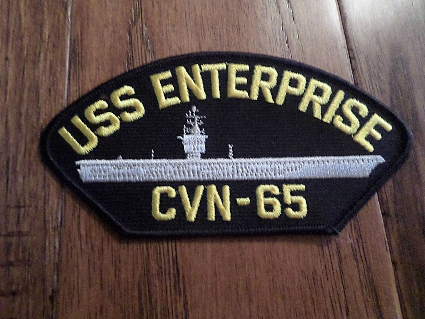 U.S NAVY SHIP HAT PATCH USS ENTERPRISE CVN-65 CARRIER U.S.A MADE HEAT ...