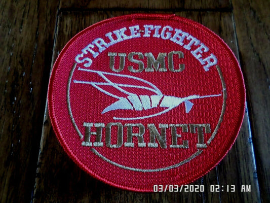 USMC HORNET STRIKE FIGHTER PATCH U.S MARINE CORPS F/A 18 HORNET