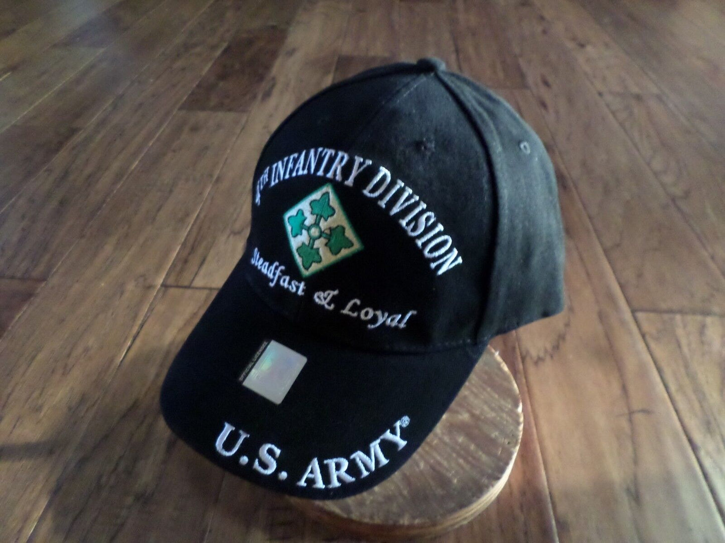 U.S ARMY 4TH INFANTRY DIVISION HAT MILITARY BASEBALL CAP STEADFAST & LOYAL