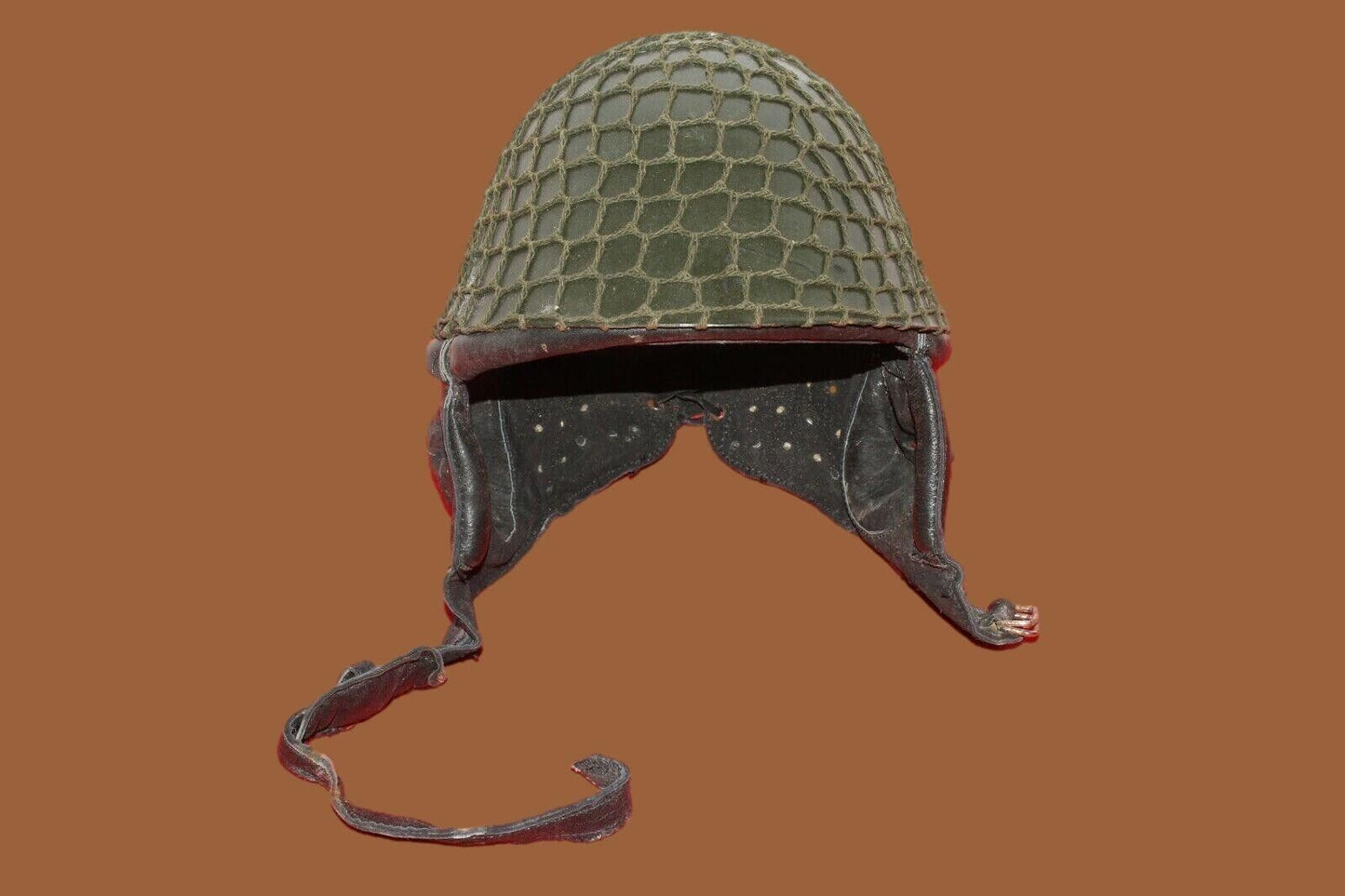 ROMANIAN MILITARY M73 AIRBORNE PARATROOPER HELMET COLD WAR ORIGINAL