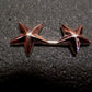 U.S MILITARY MAJOR GENERAL GOLD TWO STAR COLLAR INSIGNIA