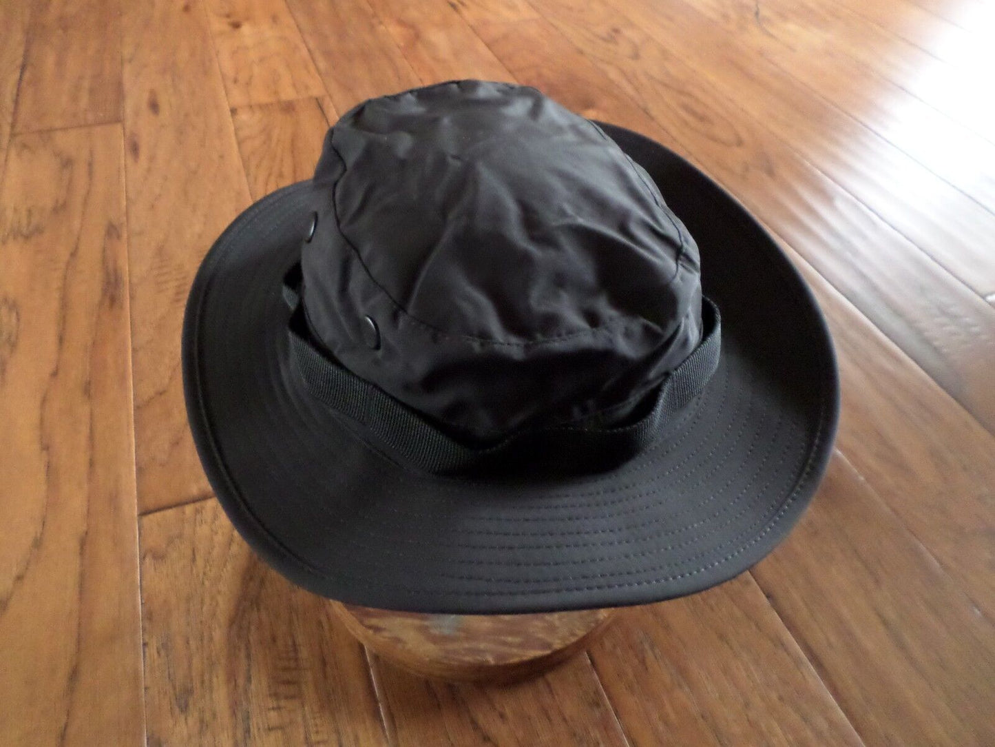 NEW BLACK TRILAM BOONIE HAT WET WEATHER HAT SIZE LARGE TRILAM NYLON