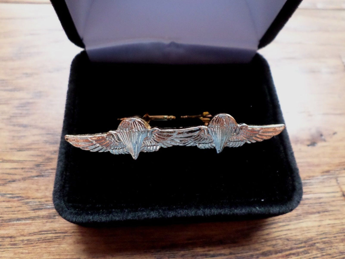 U.S MILITARY MARINE CORPS JUMP WINGS CUFFLINKS WITH JEWELRY BOX 1 SET USMC BOXED