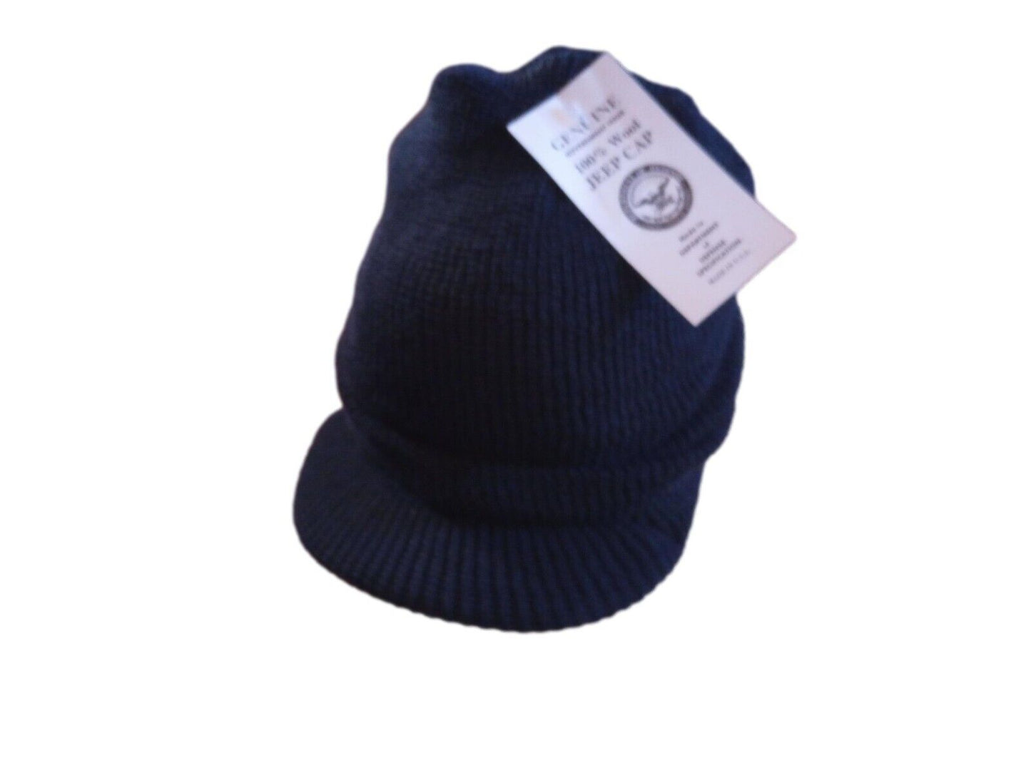 NEW GENUINE MILITARY BLUE JEEP WATCH CAP 100% WOOL 2 PLY U.S.A MADE BEANIE