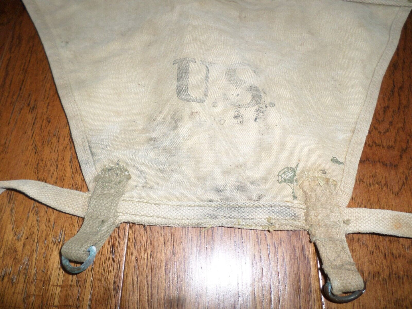 WWI U.S MILITARY KHAKI ARMY PACKTAIL CARRIER M-1910. HAVERSACK PACK TAIL CARRIER