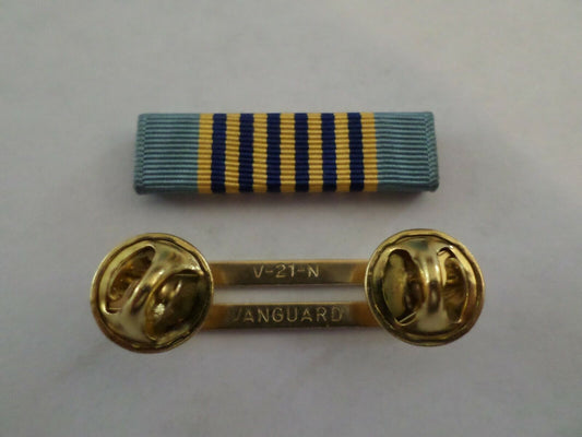 AIR FORCE AIRMAN'S MEDAL RIBBON WITH RIBBON HOLDER US MILITARY GI ISSUE