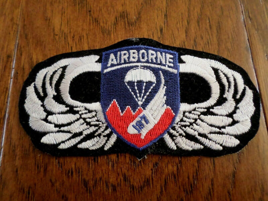 187TH AIRBORNE BRIGADE PATCH JUMP WINGS U.S. MILITARY 4 1/2" X 2 1/2"