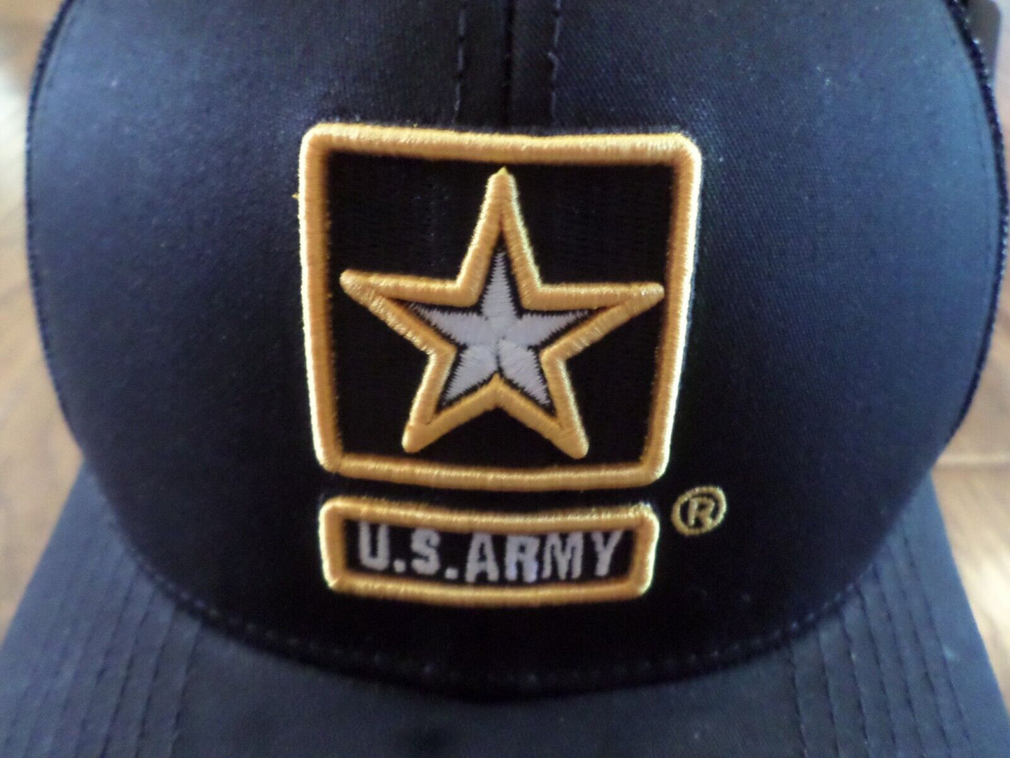 U.S Army Hat Cap Cotton Mesh Back Black Baseball Cap Army Star Logo