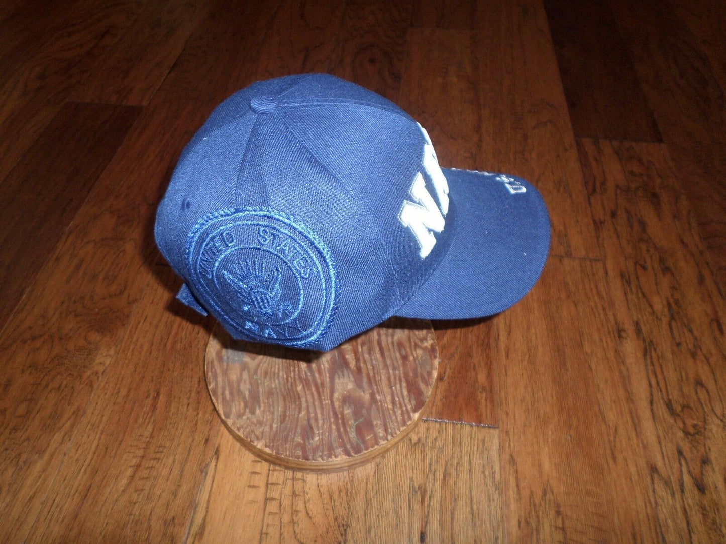 U.S NAVY BLUE HAT CAP 3D NAVY ON FRONT U.S NAVY EMBROIDERED ON BILL AND BACK