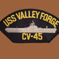 U.S NAVY SHIP HAT PATCH USS VALLEY FORGE CV-45 CARRIER USA MADE HEAT TRANSFER