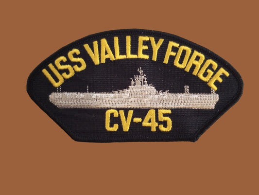 U.S NAVY SHIP HAT PATCH USS VALLEY FORGE CV-45 CARRIER USA MADE HEAT TRANSFER