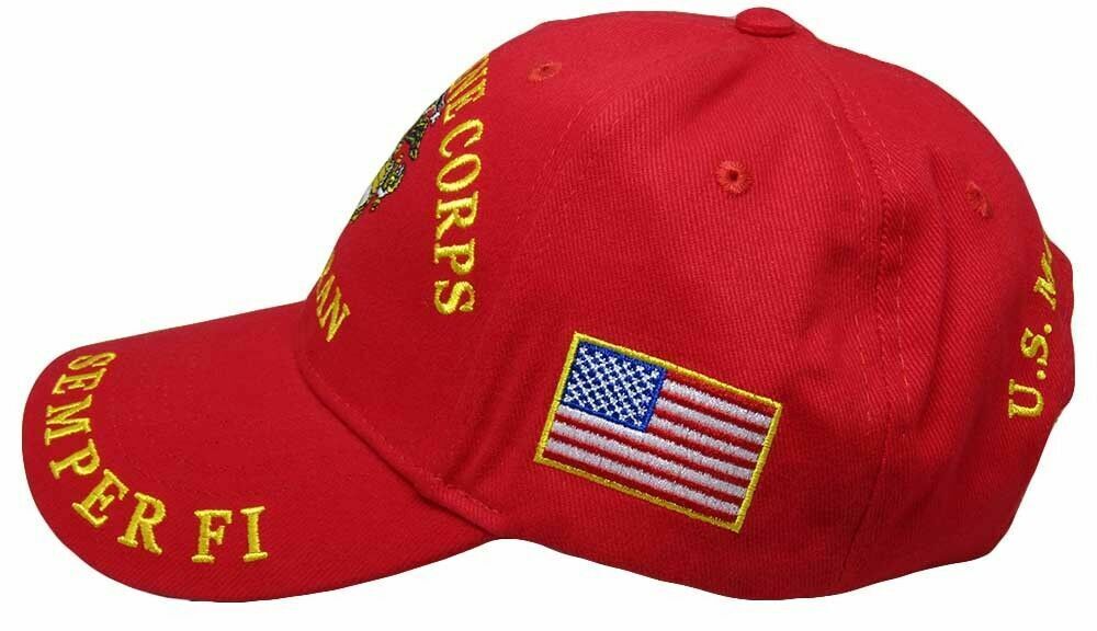 U.S Military Marine Corps Veteran Semper FI USMC Licensed Baseball Hat Cap