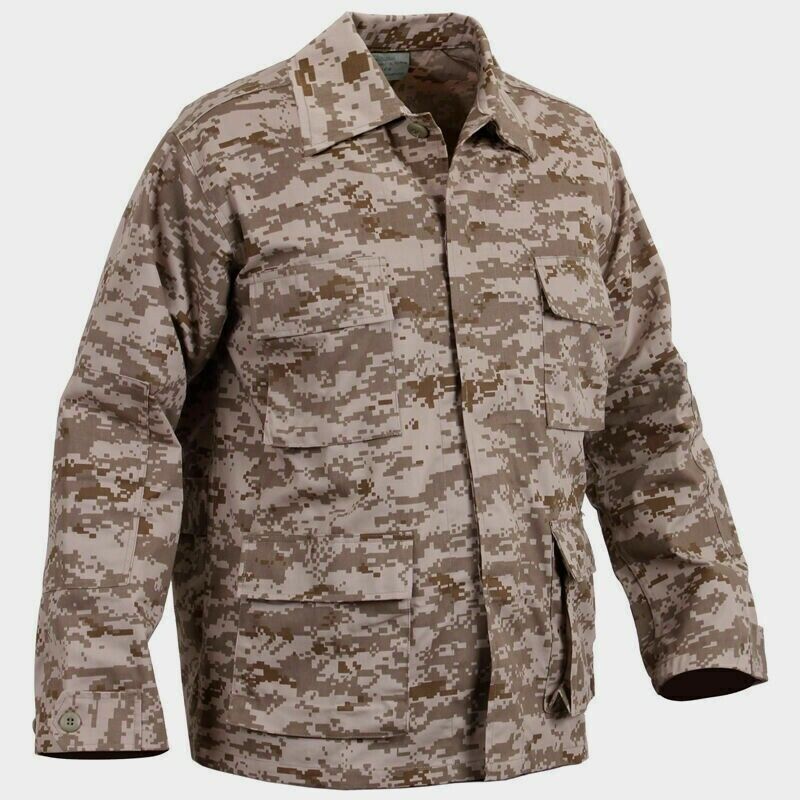 MILITARY STYLE DIGITAL DESERT BDU CAMOUFLAGE FATIGUE SHIRT /JACKET