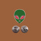 Alien Head Lapel Hat Pin UFO Martian space trucking visitor.
