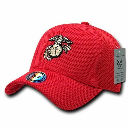 New U.S Military Marine Corps Hat Air Mesh 3-D Embroidered U.S.M.C Baseball Cap