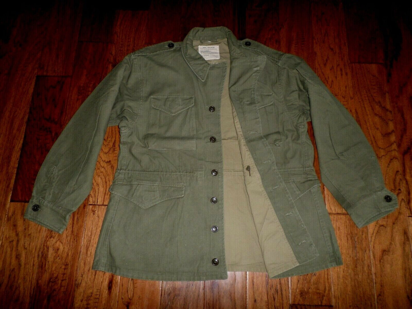 US MILITARY M-43 FIELD JACKET WWII M-1943 OD FATIGUE SIZE 42 MEDIUM REPRODUCTION