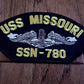 U.S NAVY SHIP HAT PATCH.USS MISSOURI SSN-780 NAVY SUBMARINE PATCH