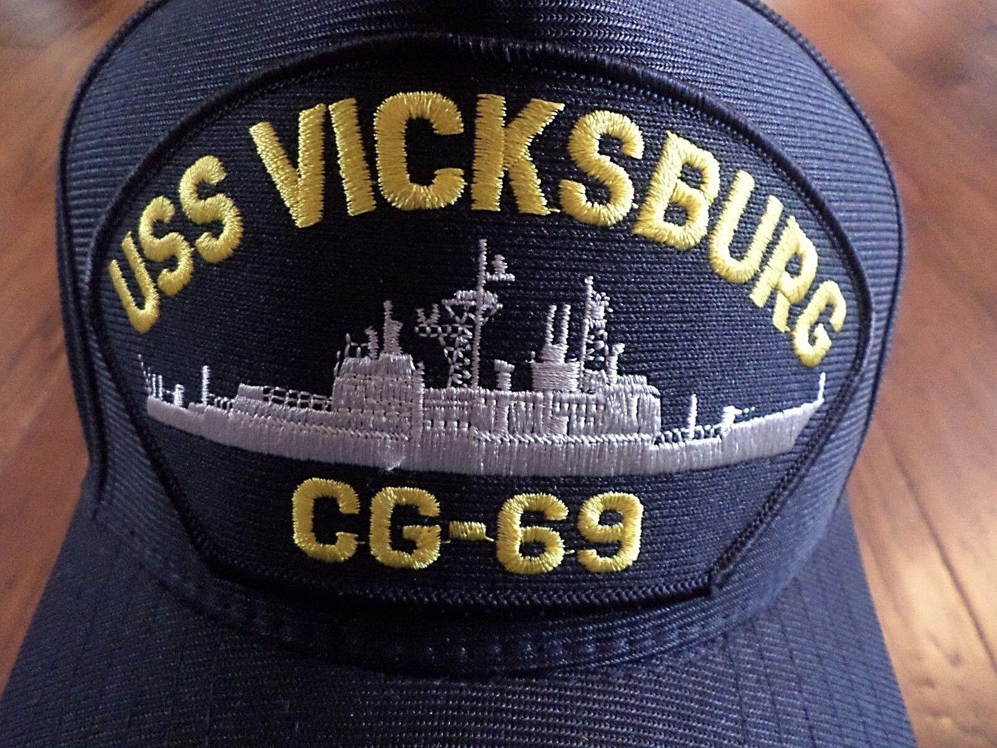 USS VICKSBURG CG-69 U.S NAVY SHIP HAT OFFICIAL MILITARY BALL CAP U.S.A MADE