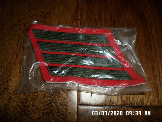 MARINE CORPS SERVICE STRIPES SLEEVE PATCHES SERVICE DRESS UNIFORM RANK 16 YEARS