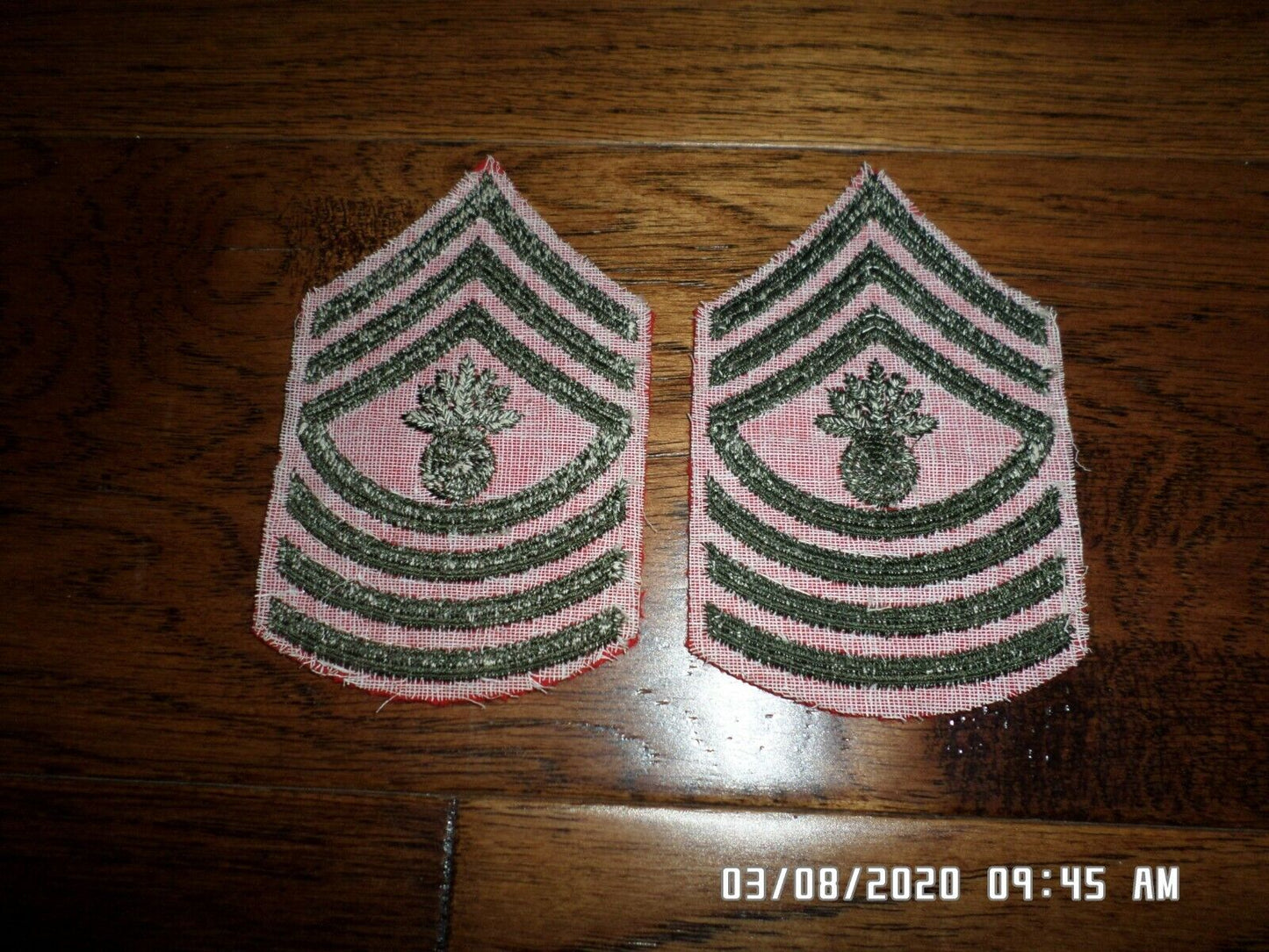 MARINE CORPS MASTER GUNNERY SGT PATCHES FEMALE SERVICE DRESS UNIFORM CHEVRON