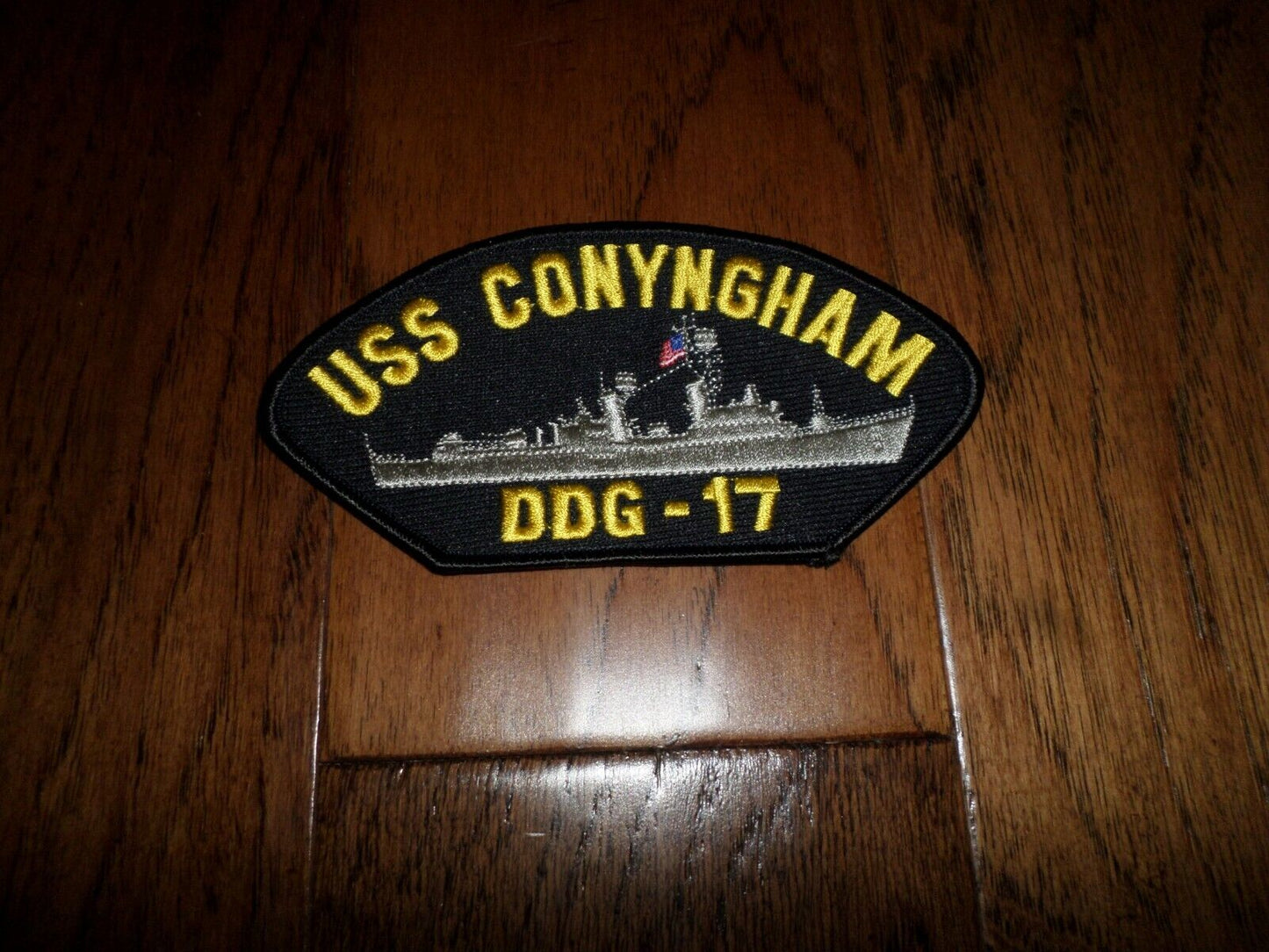 U.S NAVY SHIP HAT PATCH USS CONYNGHAM DDG-17 SHIP PATCH U.S.A MADE HEAT TRANSFER