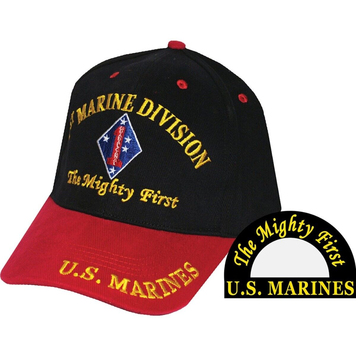 U.S Military 1st Marine Corps Division hat ball cap Embroidered USMC Licensed