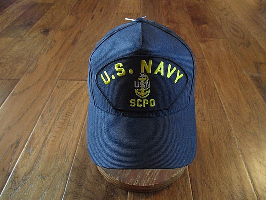 U.S NAVY SCPO HAT U.S MILITARY OFFICIAL BALL CAP U.S.A MADE