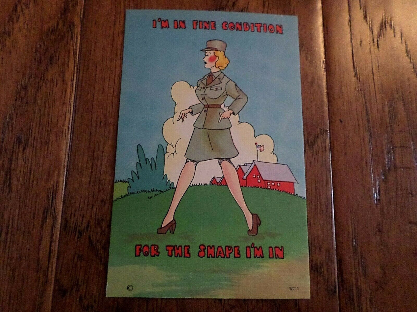 WWII U.S MILITARY COMIC POSTCARDS FEMALE WAC BY BEALS WAC VINTAGE SERIES