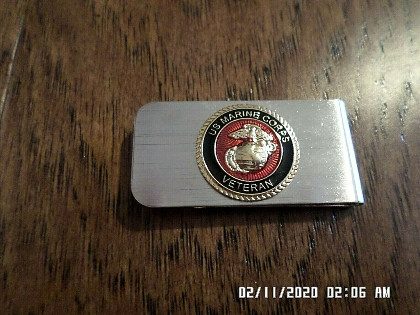 U.S MILITARY MARINE CORPS VETERAN MONEY CLIP OFFICIAL LICENSED PRODUCT