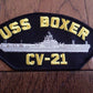 USS BOXER CV-21 U.S NAVY SHIP HAT PATCH CARRIER U.S.A MADE HEAT TRANSFER