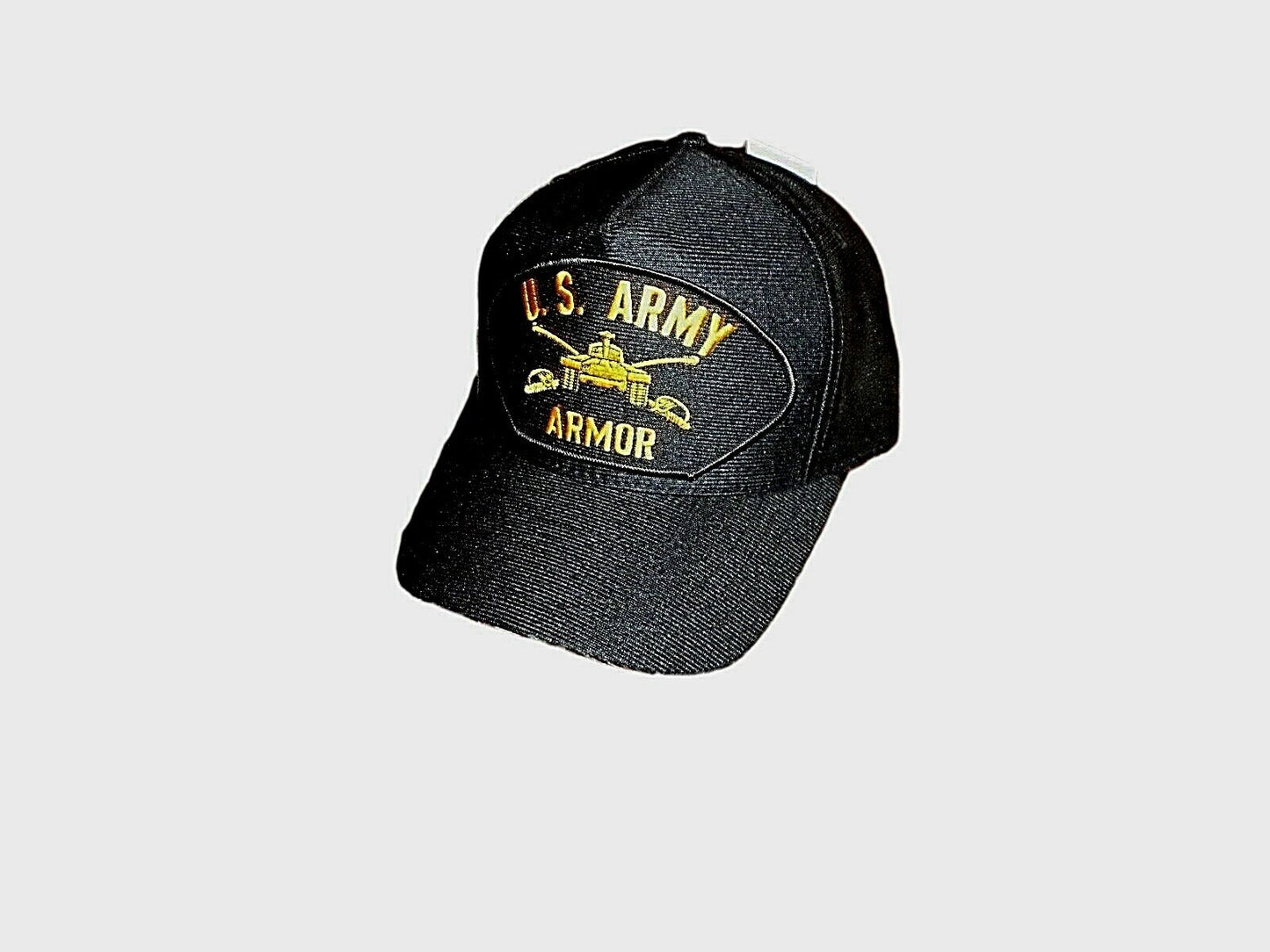 U.S ARMORED DIVISION BALL CAP U.S MILITARY OFFICIAL HEADWEAR HAT U.S.A MADE