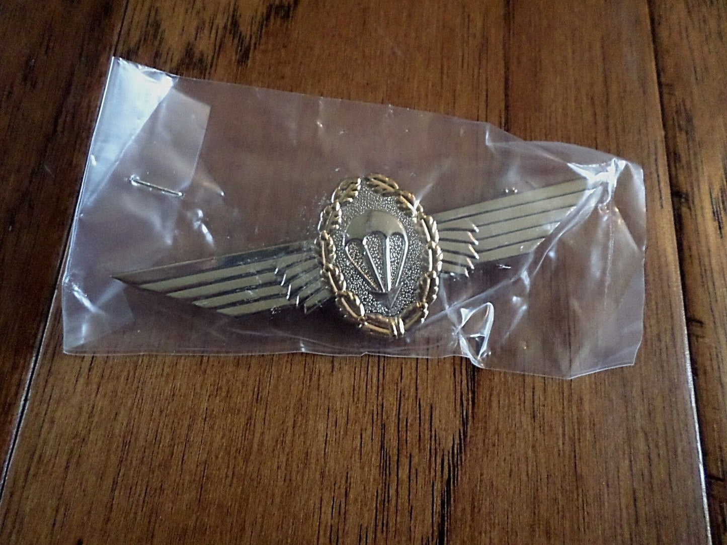 GERMAN MILITARY MASTER JUMP WINGS BADGE 3 3/4" DOUBLE POST METAL PIN