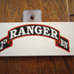 U.S MILITARY ARMY RANGER 2nd BATALLION ROCKER WINDOW DECAL STICKER 4.00" X 1.25"