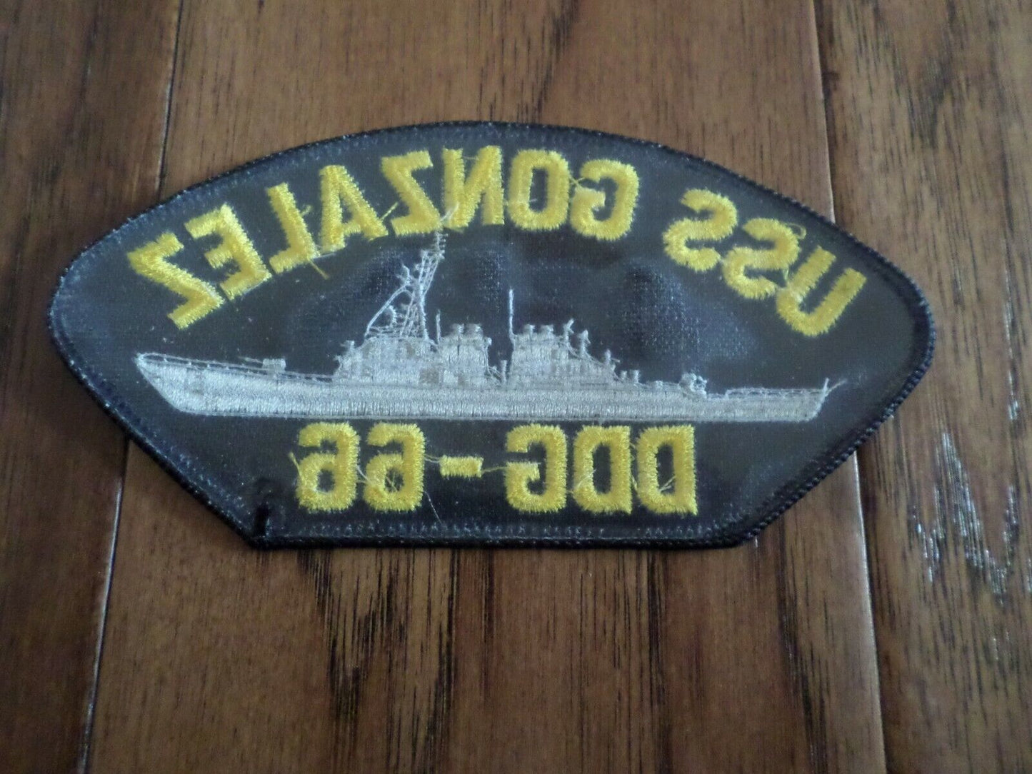 U.S NAVY SHIP HAT PATCH USS GONZALEZ DDG-66 SHIP PATCH HEAT TRANSFER